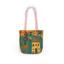 The giraffe that lives in my house Canvas Tote Bag, 5-Color Straps