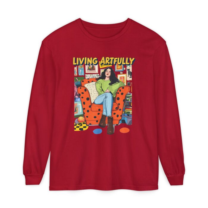 Living Artfully Unisex Garment-dyed Long Sleeve T-Shirt - Image 25