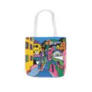 The hillside village in Korea Canvas Tote Bag, 5-Color Straps