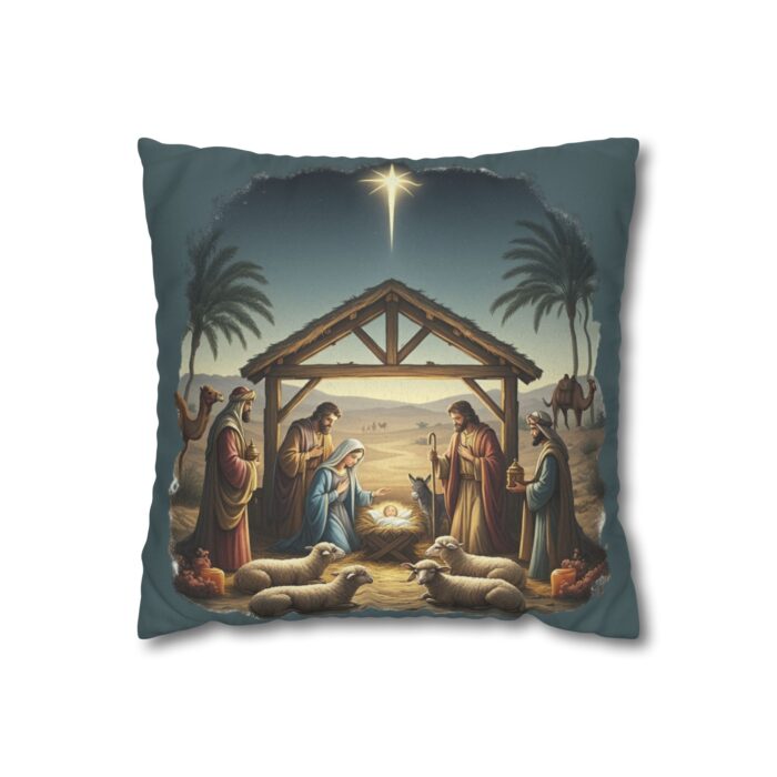 The baby was Jesus Faux Suede Square Pillowcase