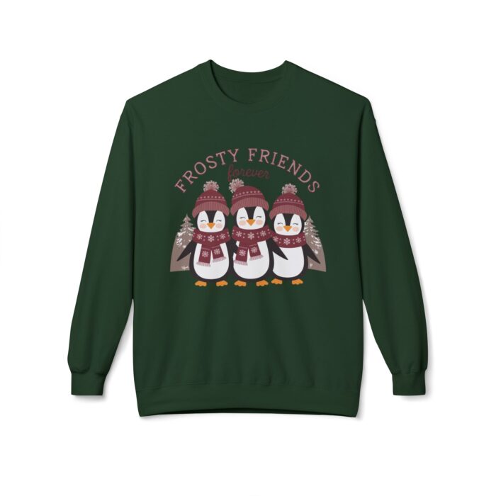 Frosty friends forever  Unisex Midweight Softstyle Fleece Crewneck Sweatshirt - Image 13