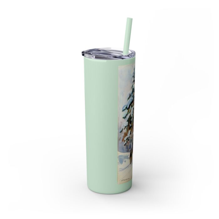 A tall pine tree Skinny Tumbler with Straw, 20oz - Image 10