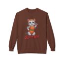 Retro Cat Unisex Midweight Softstyle Fleece Crewneck Sweatshirt