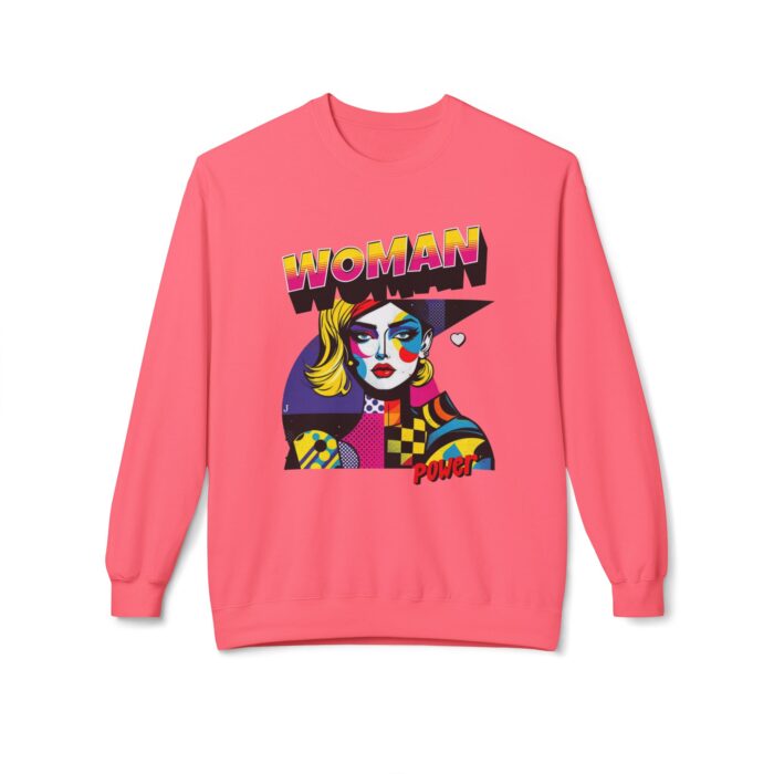 Woman Power Unisex Midweight Softstyle Fleece Crewneck Sweatshirt - Image 9