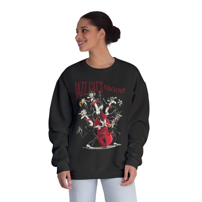 Jazz cat's groove Unisex NuBlend® Crewneck Sweatshirt - Image 12
