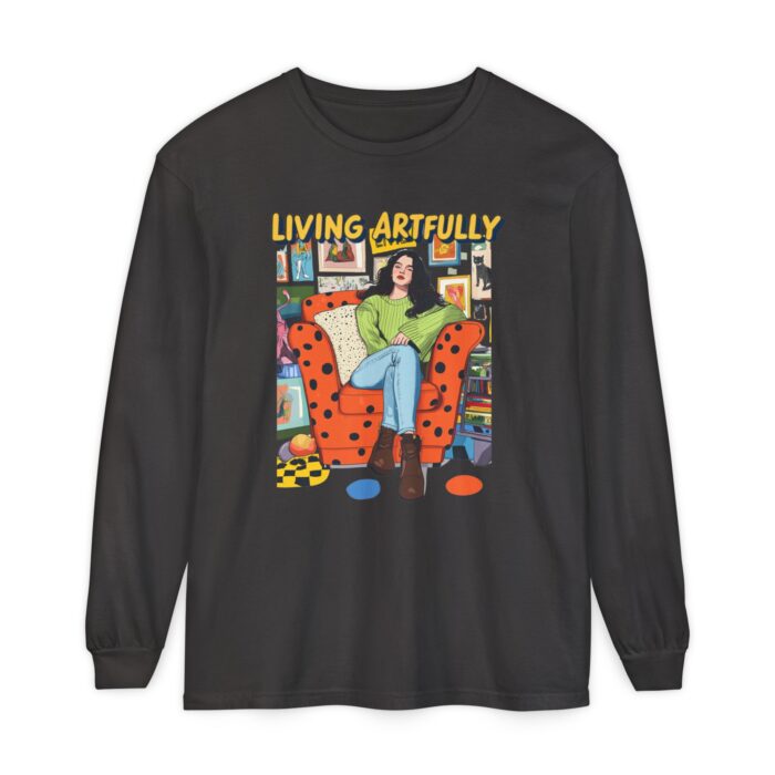 Living Artfully Unisex Garment-dyed Long Sleeve T-Shirt - Image 13