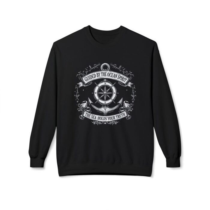 GUIDED BY THE OCEAN SPIRIT Unisex Midweight Softstyle Fleece Crewneck Sweatshirt - Image 5