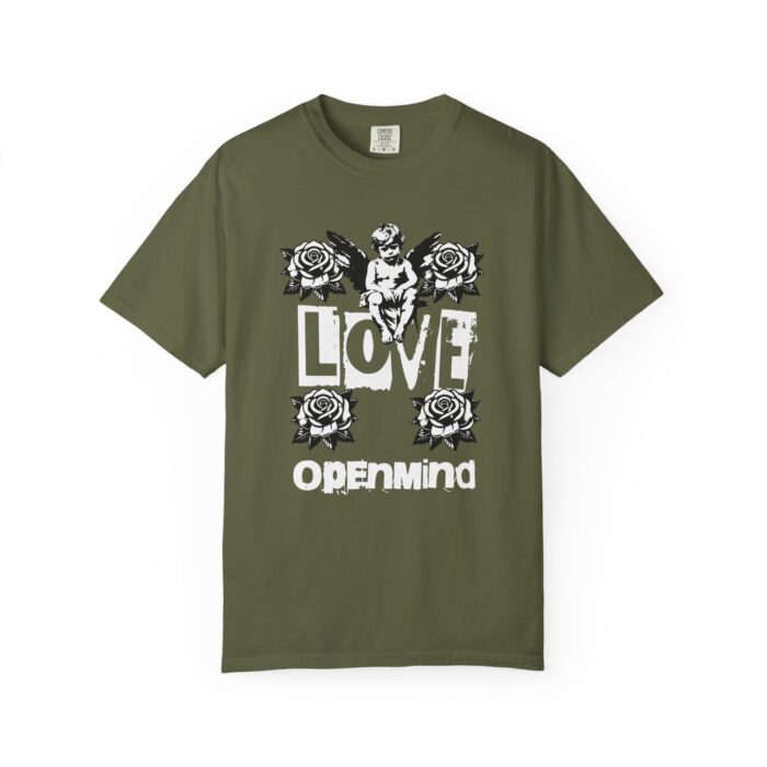 Unisex Garment-Dyed T-Shirt - Love Openmind Vintage Graphic Tee