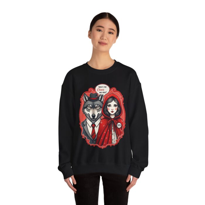 Who's the clever one Unisex Heavy Blend™ Crewneck Sweatshirt - Image 4