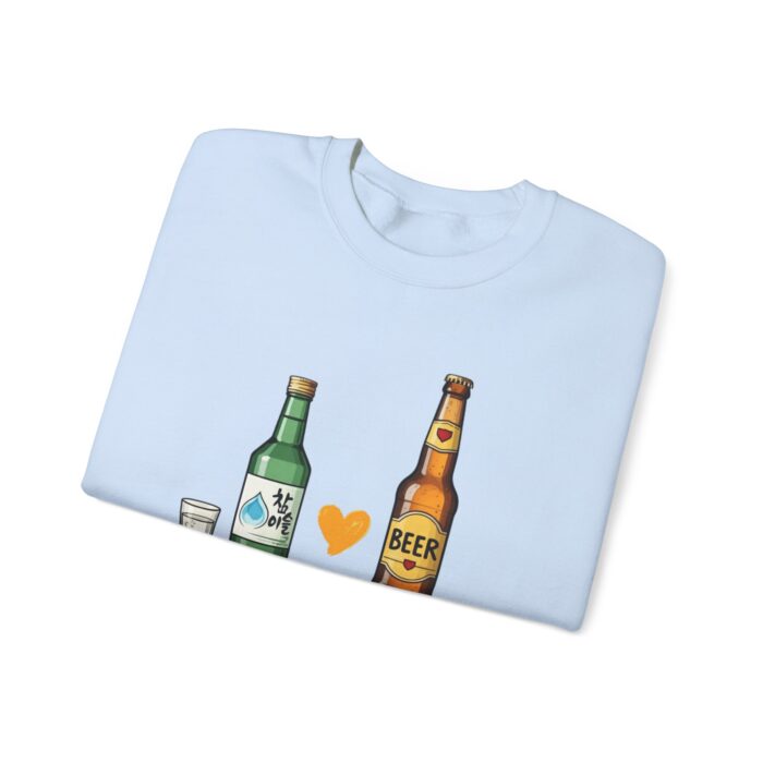 Soju + Beer = Love Unisex Heavy Blend™ Crewneck Sweatshirt - Image 43