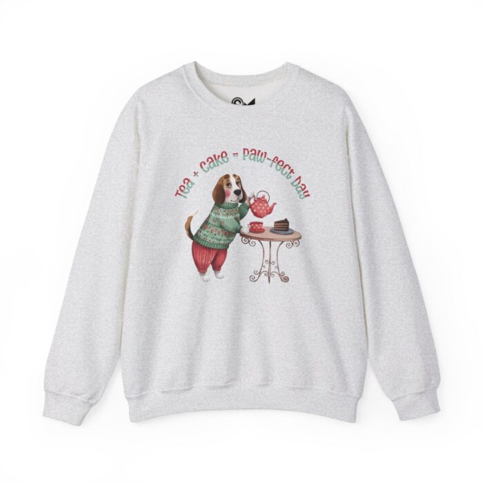 Tea + Cake = Paw-fect Day Unisex Heavy Blend™ Crewneck Sweatshirt