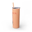 London Glitter Skinny Tumbler with Straw, 20oz