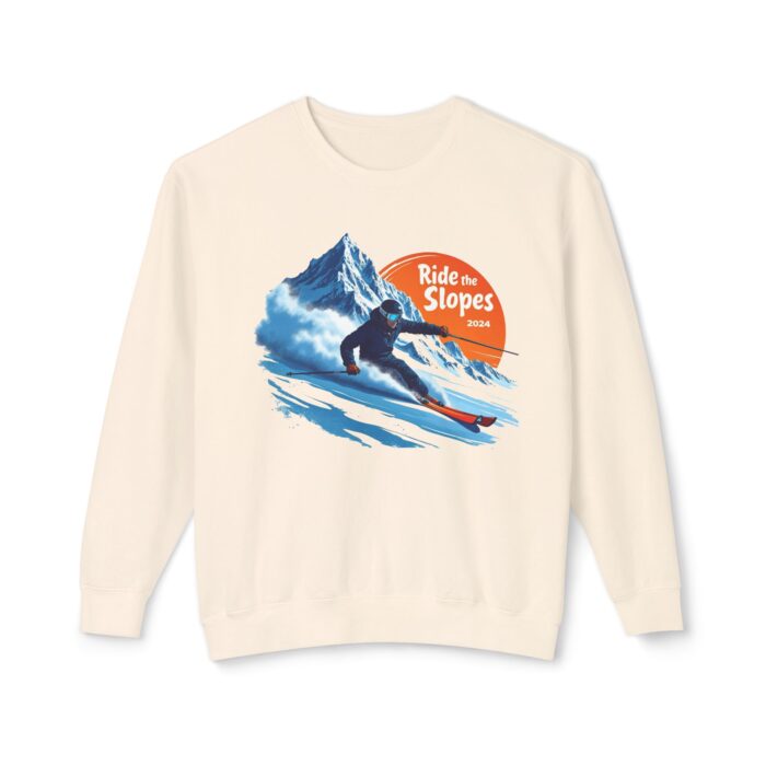 Ride the slopes Unisex Lightweight Crewneck Sweatshirt - Image 5