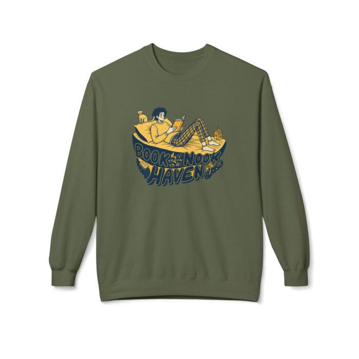 Book Nook Haven Unisex Midweight Softstyle Fleece Crewneck Sweatshirt - Image 13