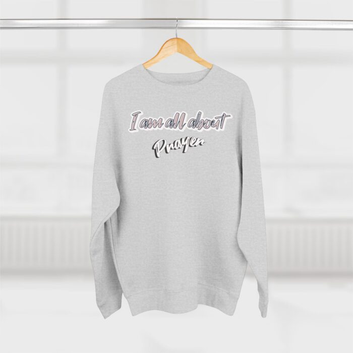 I'm all about prayer Unisex Crewneck Sweatshirt - Image 4
