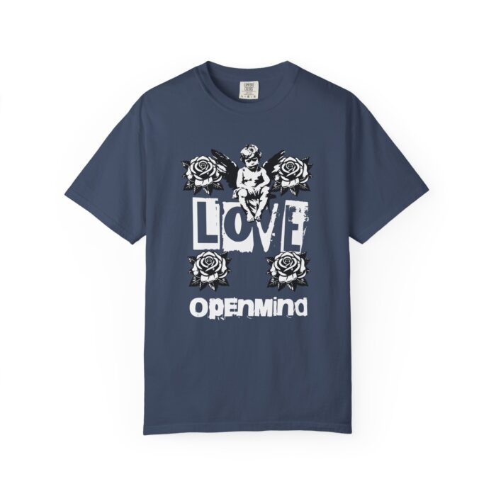 Unisex Garment-Dyed T-Shirt - Love Openmind Vintage Graphic Tee - Image 13