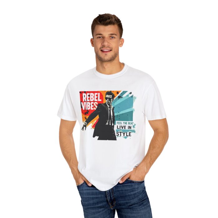 Rebel Vibes Unisex Garment-Dyed T-shirt - Live in Style - Image 4