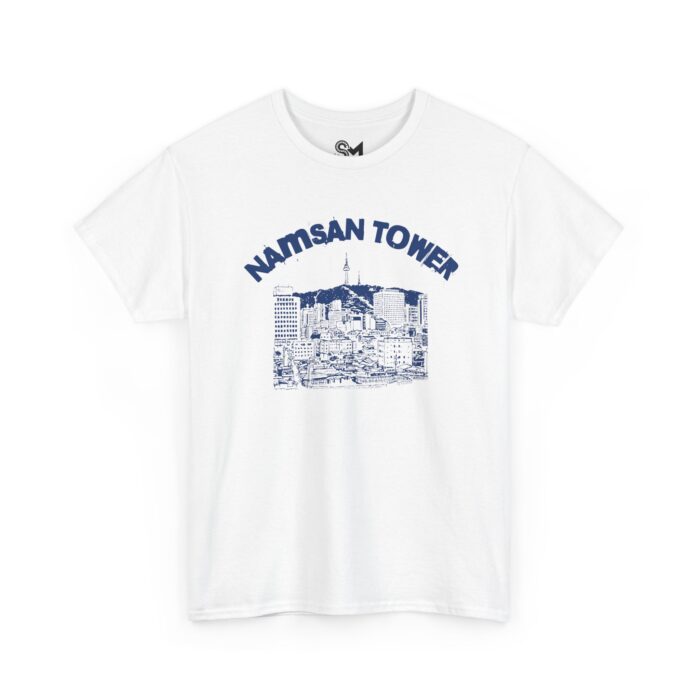 Namsan Tower Unisex Heavy Cotton Tee - Image 3