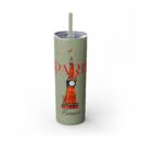 Paris Glitter Skinny Tumbler with Straw, 20oz