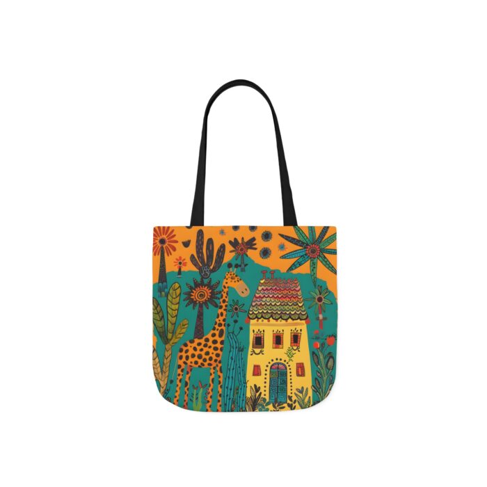 The giraffe that lives in my house Canvas Tote Bag, 5-Color Straps - Image 7