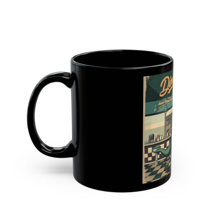 Dino’s Retro Grill Black Mug (11oz, 15oz) - Image 3