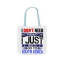 I don't need therapy Canvas Tote Bag, 5-Color Straps
