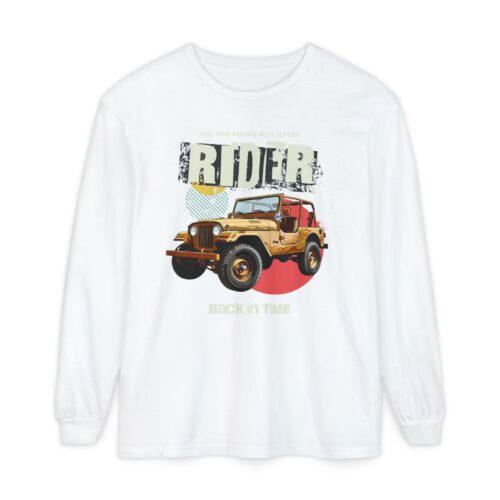 Rider Back in Time Unisex Garment-dyed Long Sleeve T-Shirt