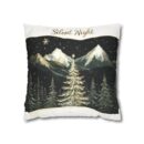 Silent night Faux Suede Square Pillowcase