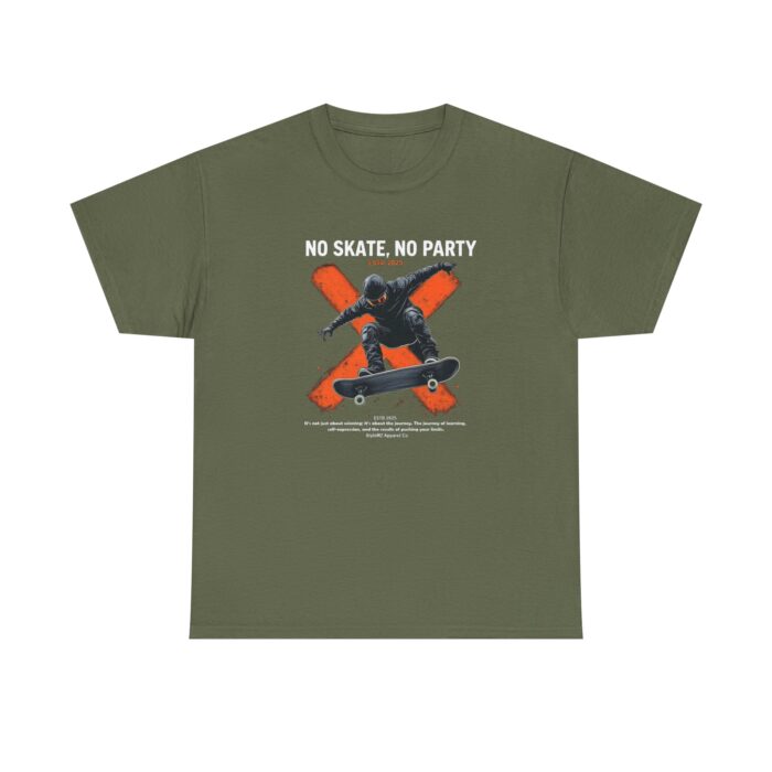 NO SKATE, NO PARTY Unisex Heavy Cotton Tee - Image 5