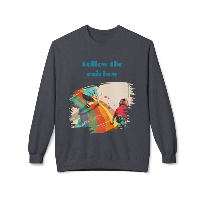Follow the rainbow Unisex Midweight Softstyle Fleece Crewneck Sweatshirt - Image 25