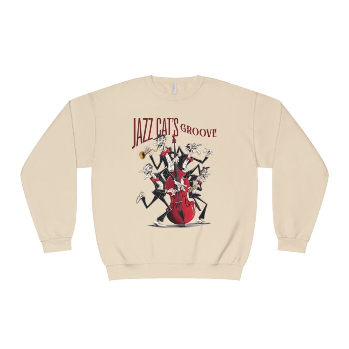 Jazz cat's groove Unisex NuBlend® Crewneck Sweatshirt - Image 13
