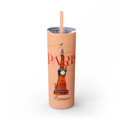 "meta_description": "Paris Glitter Skinny Tumbler keeps drinks hot or cold. Stylish, BPA-free, perfect for on-the-go sipping.",