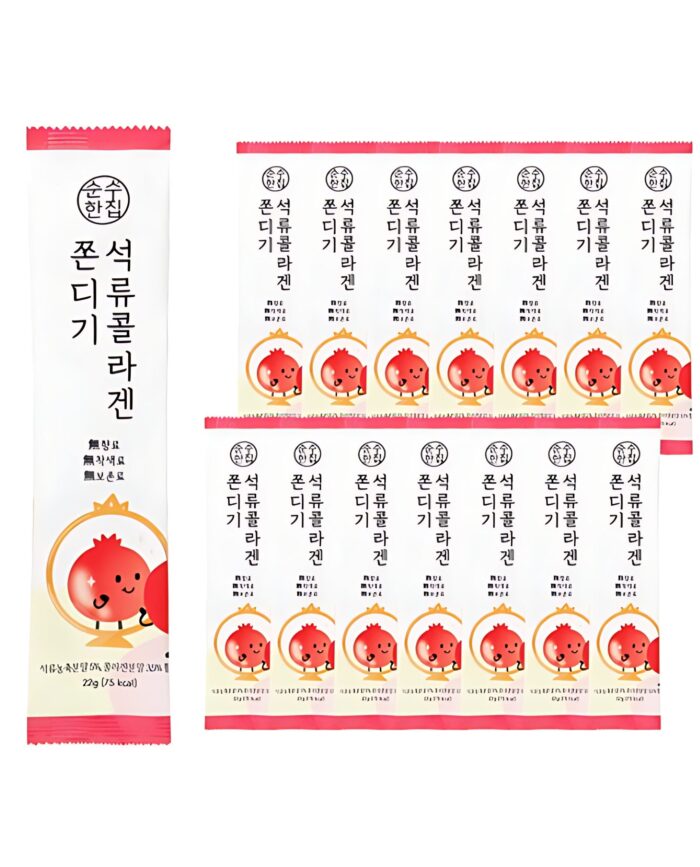 순수한집 Pomegranate Collagen jjondegi(쫀득이) 15pack 330g - Image 3
