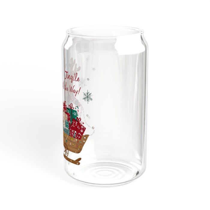 The Gingerbread Man's Love for Sleds Sipper Glass, 16oz - Image 8
