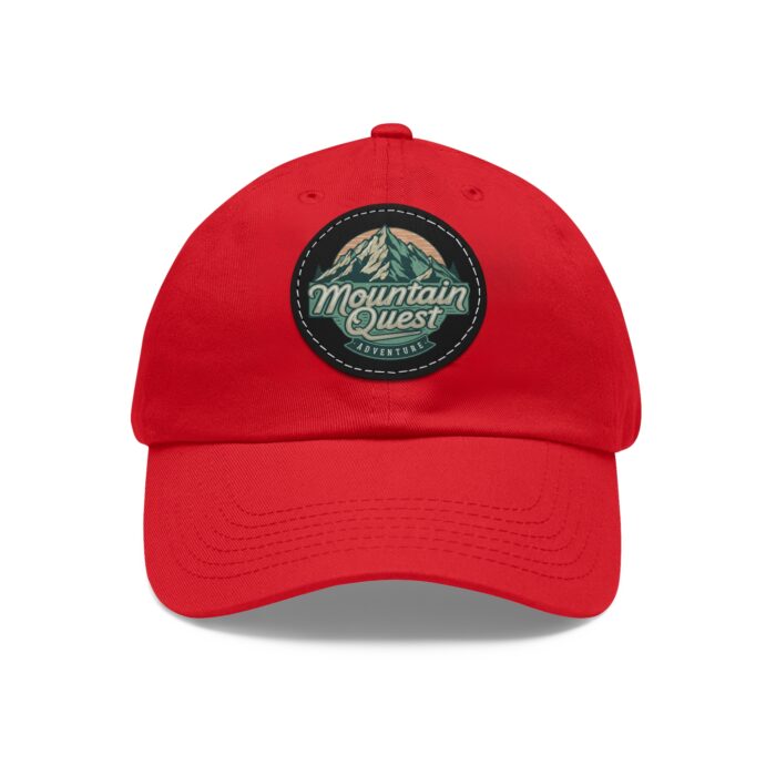 Where Mountains Meet Your Spirit Dad Hat with Leather Patch (Round)