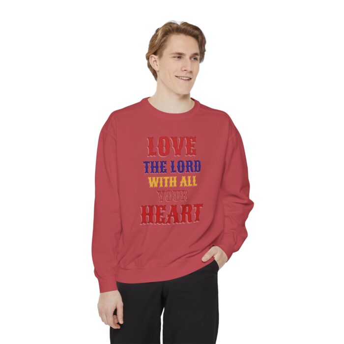 Love your God Unisex Garment-Dyed Sweatshirt - Image 39