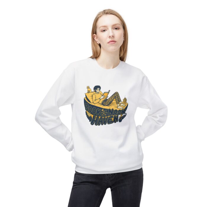 Book Nook Haven Unisex Midweight Softstyle Fleece Crewneck Sweatshirt - Image 3