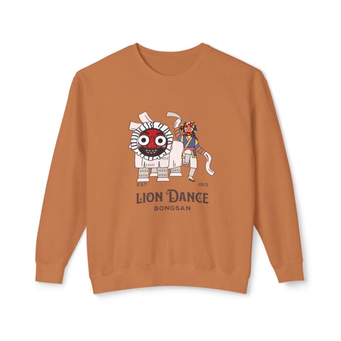 Korean traditional lion dance Unisex Lightweight Crewneck Sweatshirt - Image 9