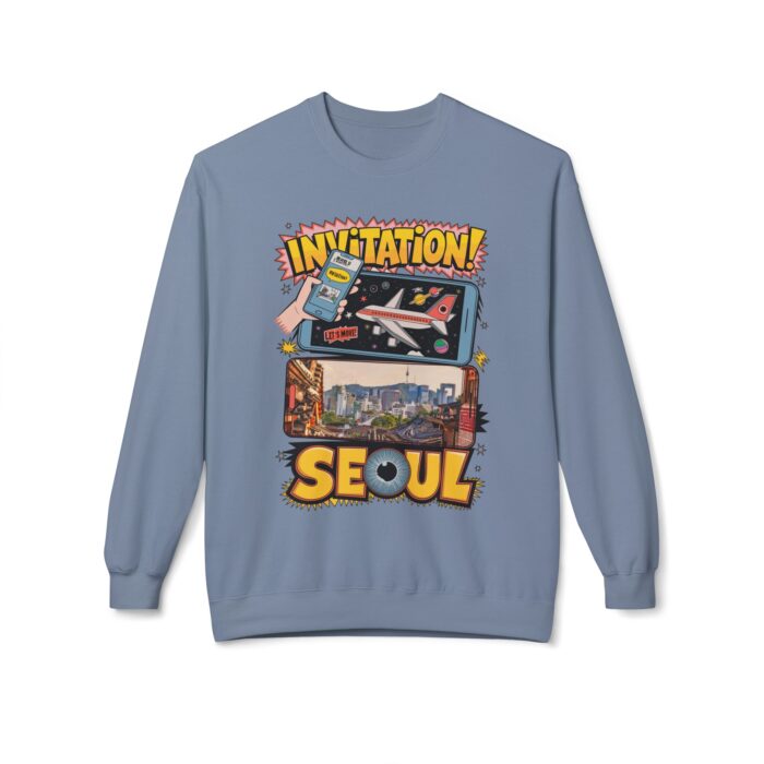 Invitation Seoul Unisex Midweight Softstyle Fleece Crewneck Sweatshirt - Image 29