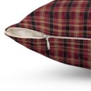 Red hues plaid Spun Polyester Square Pillow
