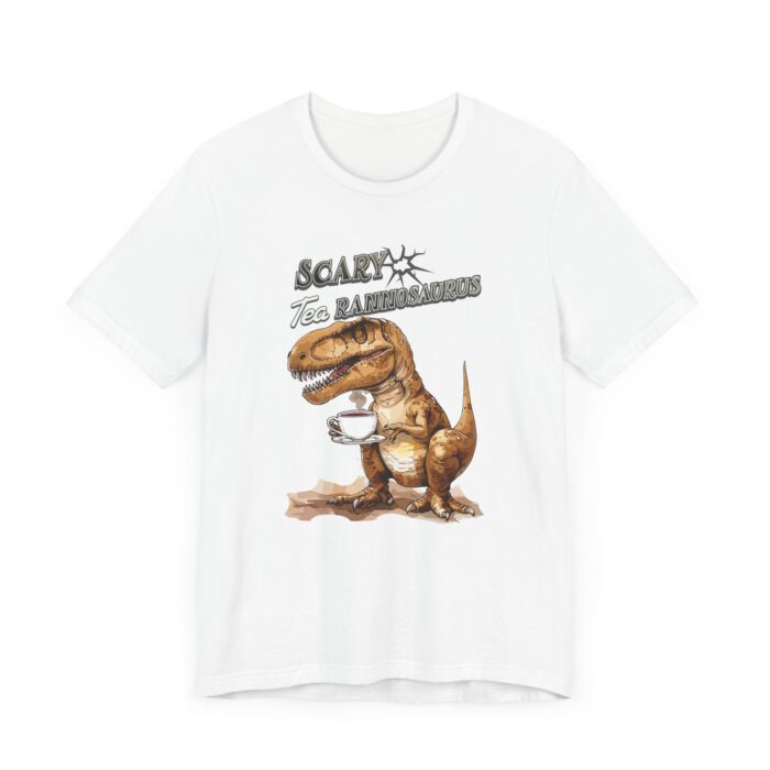 Scary Tea Rannosaurus Unisex Jersey Short Sleeve Tee - Image 3