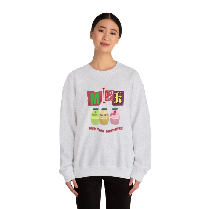Milk your moment! Unisex Heavy Blend™ Crewneck Sweatshirt - Image 4