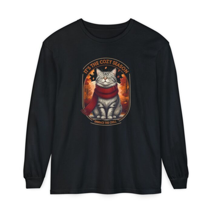 It's the cozy season Unisex Garment-dyed Long Sleeve T-Shirt - Image 13
