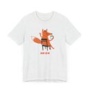 Cozy Fox Graphic Tee with Korean Text | Unisex Jersey Short Sleeve T-Shirt