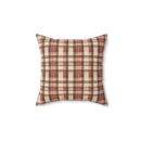 Foliage hue plaid Spun Polyester Square Pillowcase