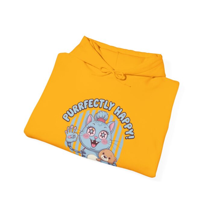Purrfectly happy Unisex Heavy Blend™ Hooded Sweatshirt - Image 8