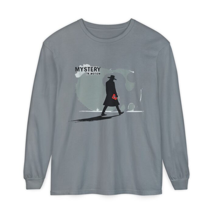 Mystery in motion Unisex Garment-dyed Long Sleeve T-Shirt - Image 9