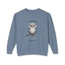 Quirky Owl's Message Unisex Lightweight Crewneck Sweatshirt
