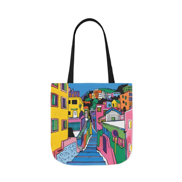 The hillside village in Korea Canvas Tote Bag, 5-Color Straps - Image 47