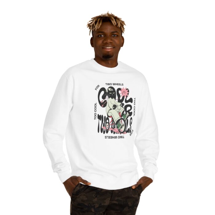 Too cool for two wheels Unisex Crew Neck Sweatshirt - Image 3
